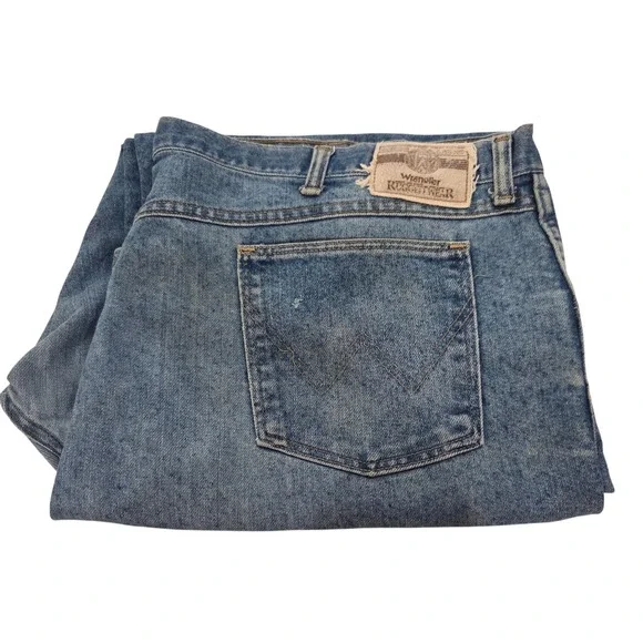 Wrangler Rugged Wear Mens Relaxed Fit Straight Leg Jeans Blue Denim 46x30 - Picture 5 of 5